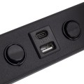 Nowoczesny kinkiet czarny z 2 źródłami światła, ładowarka USB 10152 TK Lighting