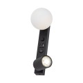 Nowoczesny kinkiet czarny z 2 źródłami światła, ładowarka USB 10152 TK Lighting