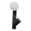 Nowoczesny kinkiet czarny z 2 źródłami światła, ładowarka USB 10152 TK Lighting