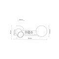 Nowoczesny kinkiet czarny z 2 źródłami światła, ładowarka USB 10152 TK Lighting