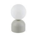 Lampka nocna do sypialni w stylu skandynawskim, szklany klosz 16038 TK Lighting