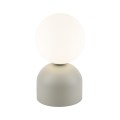 Lampka nocna do sypialni w stylu skandynawskim, szklany klosz 16038 TK Lighting