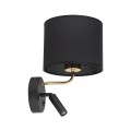 Kinkiet RICHI gwint E27 moc E27 - 60W + G9 - 6W styl nowoczesny klosz tkanina | czarny 4234 TK lighting