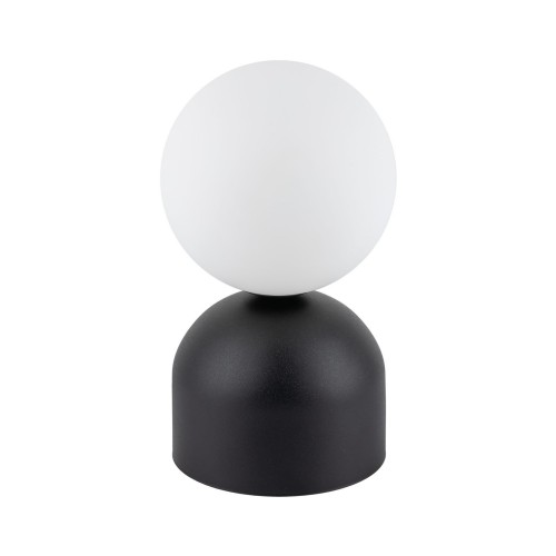 Lampka nocna z mlecznym kloszem so sypialni czarna MIKI 16044 TK Lighting