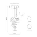 Lampa wisząca CUBUS z grafitowymi szklanymi kloszami do salonu 10207 TK Lighting