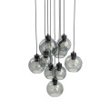 Lampa wisząca CUBUS grafit rozeta z szklanymi kloszami 10208 TK Lighting