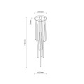 Lampa wisząca PIANO z kaskadowo zawieszonymi brązowymi kloszami 10110 TK Lighting