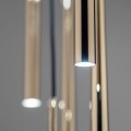 Lampa wisząca Piano czarno-złota, dziesięć kloszy rurek na G9 10118 TK Lighting