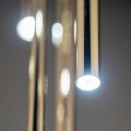 Lampa wisząca Piano czarno-złota, dziesięć kloszy rurek na G9 10118 TK Lighting
