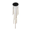 Lampa wisząca Piano czarno-złota, dziesięć kloszy rurek na G9 10118 TK Lighting