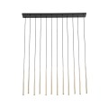 Lampa wisząca podłużna rozeta PIANO BLACK GOLD nad blat na G9 10119 TK Lighting