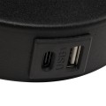 Kinkiet czarny z abażurem i elastycznym ramieniem, złącza USB 10203 TK Lighting