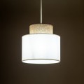 Lampa wisząca z kloszem białym, juta w stylu boho na E27 10078 TK Lighting