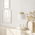 Lampa wisząca z kloszem białym, juta w stylu boho na E27 10078 TK Lighting