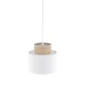 Lampa wisząca z kloszem białym, juta w stylu boho na E27 10078 TK Lighting