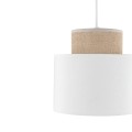 Lampa wisząca z kloszem białym, juta w stylu boho na E27 10078 TK Lighting