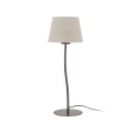 Lampka nocna NICOLA S BROWN z eleganckim lnianym kloszem na E27 16027 TK Lighting