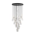 Designerska lampa wisząca ze szklanymi kulkami NILOS BLACK GOLD 26 10099 TK