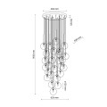 Designerska lampa wisząca ze szklanymi kulkami NILOS BLACK GOLD 26 10099 TK