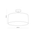 Lampa sufitowa okrągła 40cm RONDO grafitowa do salonu 4240 TK Lighting