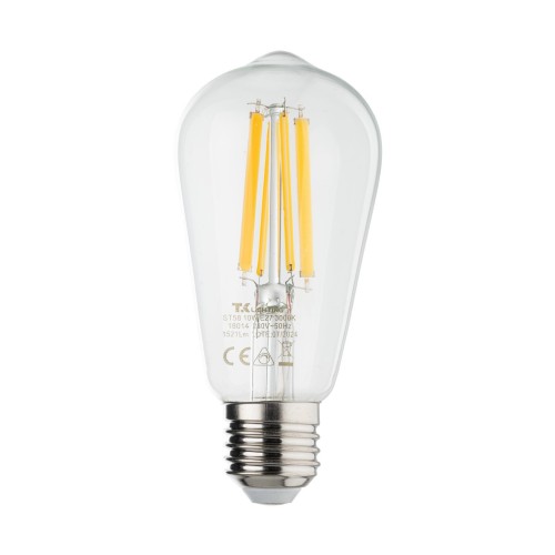 Żarówka E27 CLEAR 10W 3000K barwa ciepła śiemnialna 18014 TK Lighting