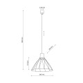 Zwis lampa wisząca czarna MODESTO styl retro na GU10 10156 TK Lighting