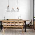 Potrójna lampa wisząca na listwie z drucianymi kloszami na GU10 10158 TK Lighting