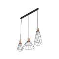 Potrójna lampa wisząca na listwie z drucianymi kloszami na GU10 10158 TK Lighting