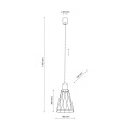 Lampa wisząca MODESTO druciany klosz styl industrialny GU10 10159 TK Lighting