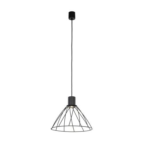 Lampa wisząca MODESTO BLACK pojedyncza z drucianym kloszem GU10 10160 TK Lighting
