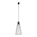 Lampa wisząca czarna MODESTO styl rustykalny druciany klosz 10161 TK Lighting