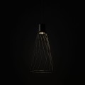 Lampa wisząca czarna MODESTO styl rustykalny druciany klosz 10161 TK Lighting