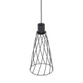 Lampa wisząca czarna MODESTO styl rustykalny druciany klosz 10161 TK Lighting