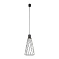 Lampa wisząca czarna MODESTO styl rustykalny druciany klosz 10161 TK Lighting