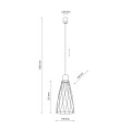 Lampa wisząca czarna MODESTO styl rustykalny druciany klosz 10161 TK Lighting