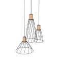 Lampa wisząca potrójna MODESTO WOOD SOSNA okrągła rozeta 10188 TK Lighting