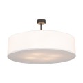 Lampa sufitowa RONDO gwint E27 moc 15W styl nowoczesny klosz tkanina | chrom 4242 TK lighting