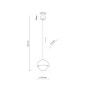 Lampa wisząca BONO BEIGE szklany biały klosz skandynawaki styl 10205 TK Lighting