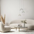 Lampa wisząca na rozecie BONO BEIGE na G9 szklane klosze 10206 TK Lighting