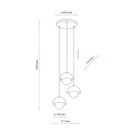 Lampa wisząca na rozecie BONO BEIGE na G9 szklane klosze 10206 TK Lighting