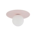 Kinkiet różowy ze szklanym kloszem kulką na G9 10228 TK Lighting