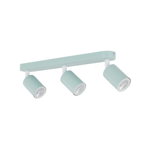 Lampa sufitowa miętowy kolor potrójna z reflektorkami GU10 10236 TK Lighting