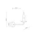 Kinkiet ścienny w formie świecznika z serii LIMAL beż E14 10244 TK Lighting