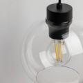 Kinkiet CUBUS gwint E27 moc 15W styl nowoczesny szklany klosz | czarny 10245 TK lighting