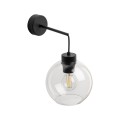 Kinkiet CUBUS gwint E27 moc 15W styl nowoczesny szklany klosz | czarny 10245 TK lighting