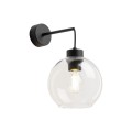Kinkiet CUBUS gwint E27 moc 15W styl nowoczesny szklany klosz | czarny 10245 TK lighting