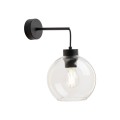 Kinkiet CUBUS gwint E27 moc 15W styl nowoczesny szklany klosz | czarny 10245 TK lighting