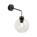 Kinkiet CUBUS gwint E27 moc 15W styl nowoczesny szklany klosz | czarny 10245 TK lighting