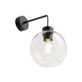 Kinkiet CUBUS gwint E27 moc 15W styl nowoczesny szklany klosz | czarny 10245 TK lighting