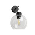 Kinkiet CUBUS gwint E27 moc 15W styl nowoczesny szklany klosz | czarny 10245 TK lighting